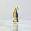 Dije Santa Muerte 2.75gr / 3.5cm / Cicones Blancos Negros Oro Amarillo 18K ©