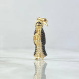 Dije Santa Muerte 2.75gr / 3.5cm / Cicones Blancos Negros Oro Amarillo 18K ©