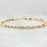 Bracelet Hoop Beads 5.05gr / 6.7in-7.9in / +4 18K Gold ©