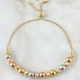 Interspersed Beads Bracelet 4.85gr / 7.9in / +4 18K Gold ©