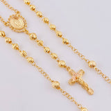 Miraculous Virgin Rosary 10.9 g / 20 3/4 in / 4.5 mm Two-Tone Yellow Rose Gold 18K