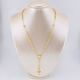 Miraculous Virgin Rosary 10.9 g / 20 3/4 in / 4.5 mm Two-Tone Yellow Rose Gold 18K