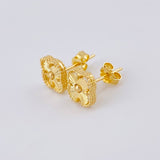 Clover Stud Earrings 2.35 g / in / 9.8 mm Yellow Gold 18K