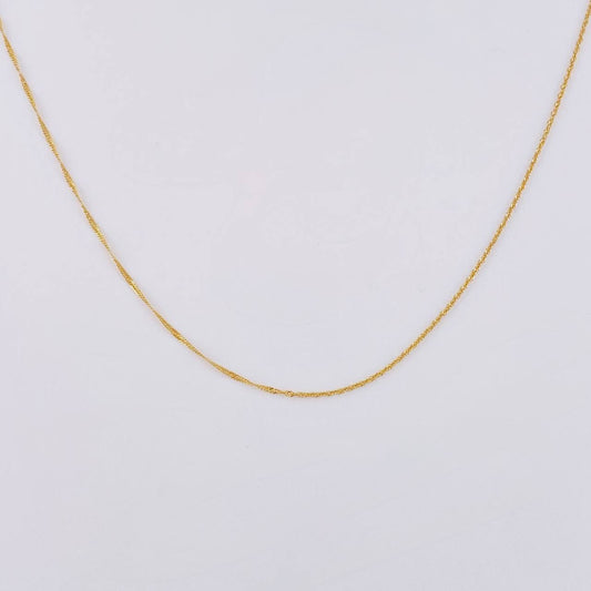 Cadena Singapur 1.05 g / 19 1/2 in / 0.6 mm Oro Amarillo 18K
