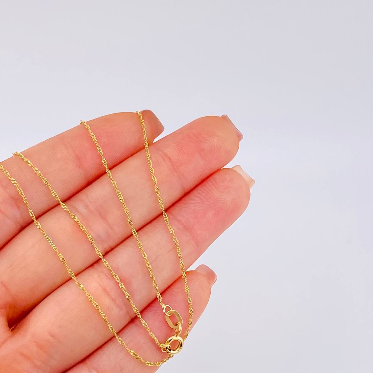 Cadena Singapur 1.05 g / 19 1/2 in / 0.6 mm Oro Amarillo 18K