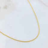 Cadena China 3.4gr / 23 1/2 in / 1.4mm Oro Amarillo +1 18K *