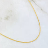 Cadena China 2.45gr / 17 3/4 in / 1.5mm Oro Amarillo +1 18K ©