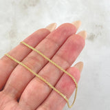 Cadena China 2.3gr / 17 3/4 in / Oro Amarillo +1 18K !