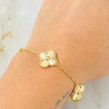 Clover Bracelet Gold 8gr / 7 1/2 in / 18K Gold