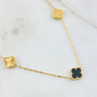 Cadena Trebol Negro-Dorado 10gr / 19 3/4 in / Oro Amarillo Nac.Esp. 18K