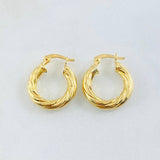 Mati Hoop Earrings 2gr / 0.8in / 18K Gold ©