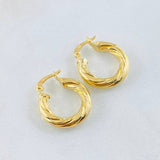 Mati Hoop Earrings 2gr / 0.8in / 18K Gold ©