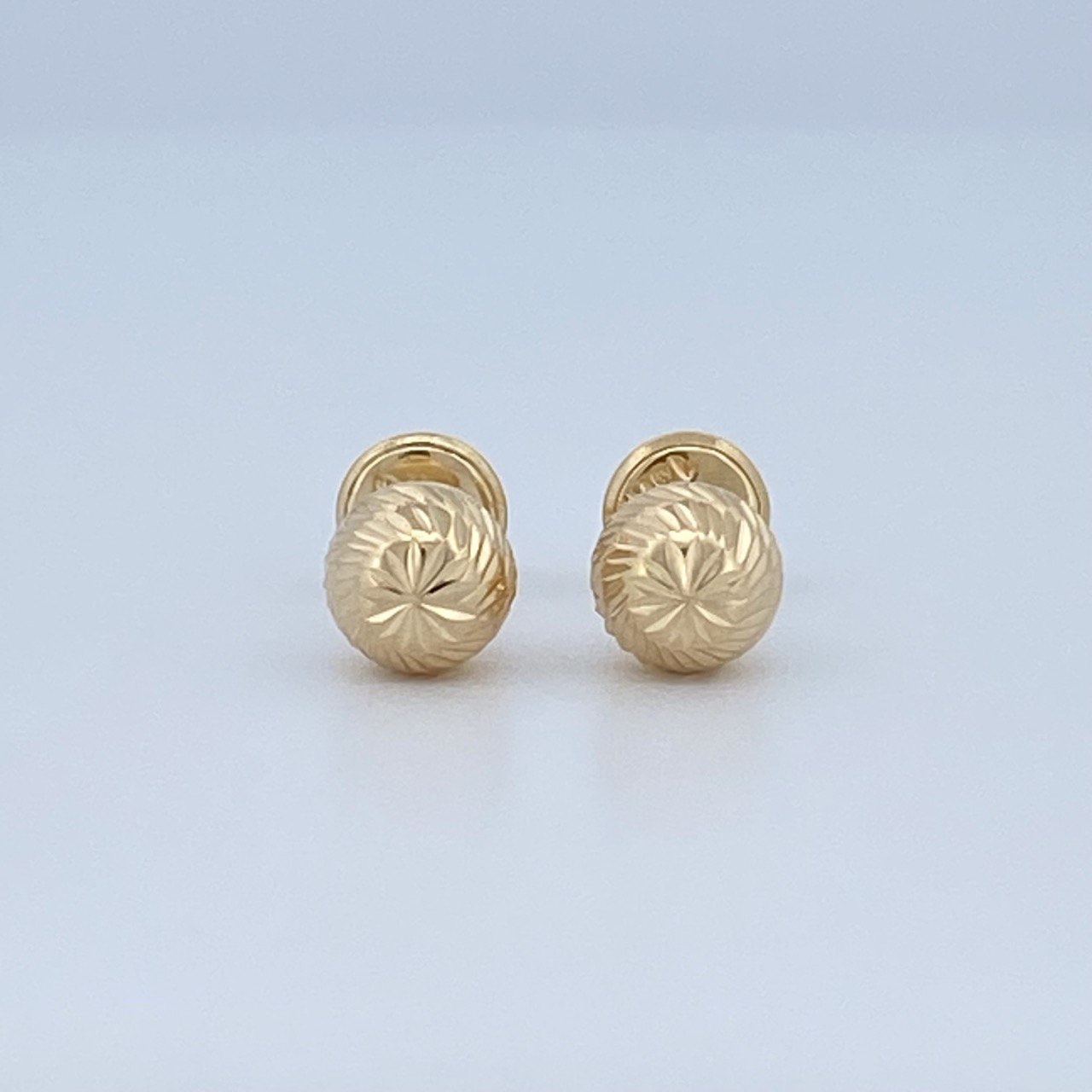 Stud Earrings Bead 0.7gr / 6mm Yellow Gold 18K &