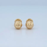 Stud Earrings Bead 0.7gr / 6mm Yellow Gold 18K &