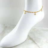 GC Anklet Pendants 4.85gr / 9.4in / 18K Gold ©