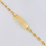 Bracelet Gc Rectangular Curved Plate 2.75g / 7 1/4 in / 4.1mm Yellow Gold 18K