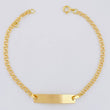 Baby Bracelet Classic Link Double Rectangular Plate 1.35g / 6 in / 2.4mm 18K Yellow Gold