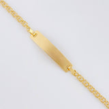 Baby Bracelet Classic Link Double Rectangular Plate 1.35g / 5 3/4 in / 2.2mm Yellow Gold 18K