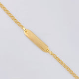Pulso Bebé Aro Seguido Doble Placa Recta 1.5g / 6 1/2 in / 2.2mm Oro Amarillo 18K