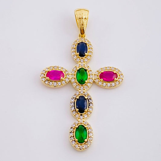Pendant Dense Cross 3.95g / 1 3/4 in 18K Yellow Gold