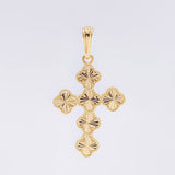 Dije Cruz trebol diamantado 4.15g / 1 1/2 in Oro Amarillo 18K