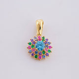 Dije Flor tupida 1.75g / 3/4 in Oro Amarillo 18K