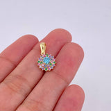 Dije Flor tupida 1.75g / 3/4 in Oro Amarillo 18K