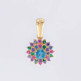 Dije Flor tupida 1.75g / 3/4 in Oro Amarillo 18K