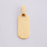 Rounded Rectangle Pendant 1.55g / 1 in 18K Yellow Gold
