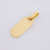 Rounded Rectangle Pendant 1.55g / 1 in 18K Yellow Gold