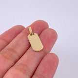 Rounded Rectangle Pendant 1.55g / 1 in 18K Yellow Gold