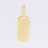 Rounded Rectangle Pendant 1.55g / 1 in 18K Yellow Gold