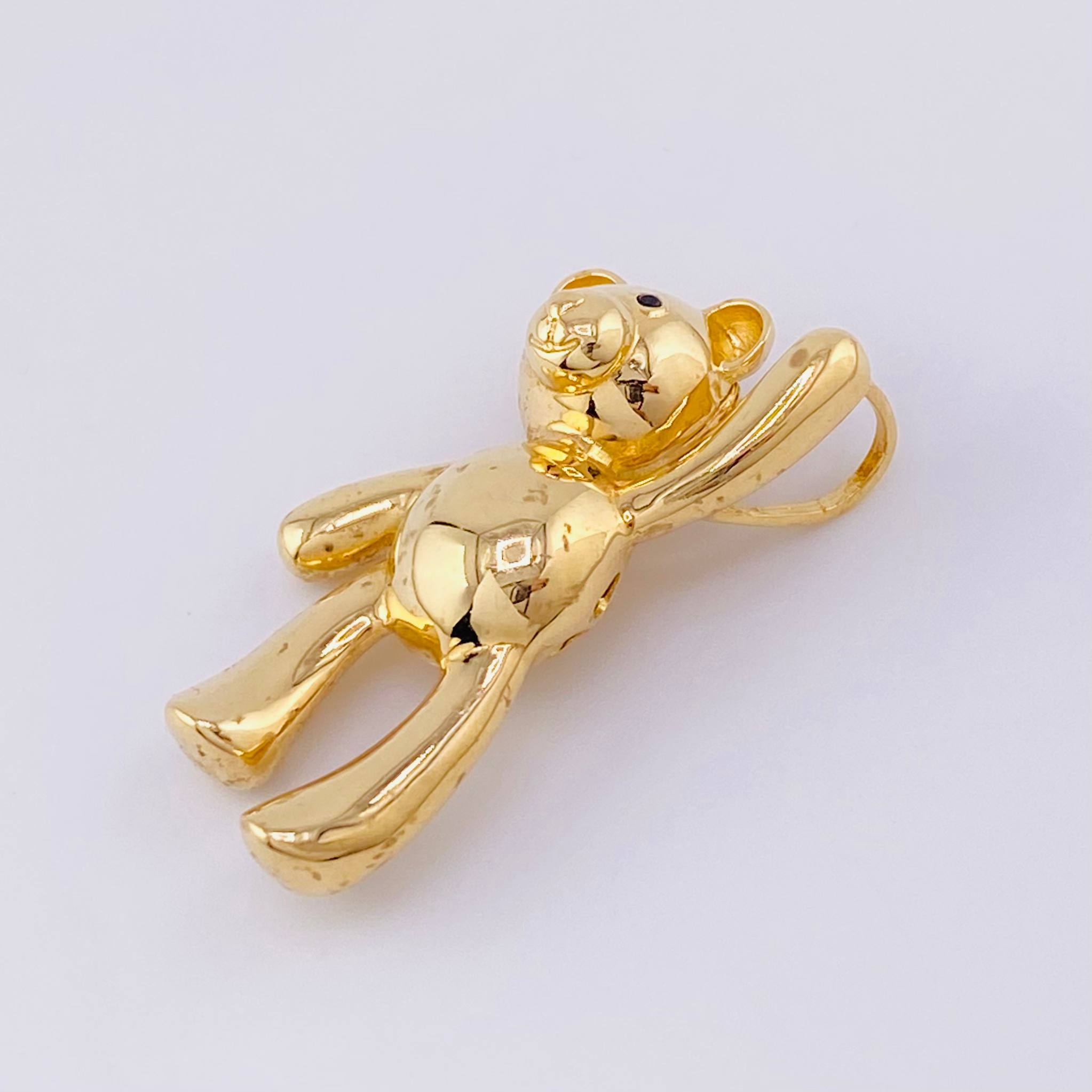 Dije Oso manito levantada 4.75g / 1 in Oro Amarillo 18K
