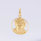 Pendant Medal Christ Face 0.5g / 3/4 in Yellow Gold 18K
