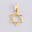 Dije Estrella de david diamantada 0.6g / 3/4 in Oro Amarillo 18K