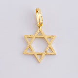 Dije Estrella de david diamantada 0.6g / 3/4 in Oro Amarillo 18K
