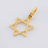 Dije Estrella de david diamantada 0.6g / 3/4 in Oro Amarillo 18K
