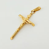 Dije Cruz Cristo 1.45gr / 1 1/2 in / Oro Amarillo 18K *