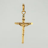 Dije Cruz Cristo 1.45gr / 1 1/2 in / Oro Amarillo 18K *