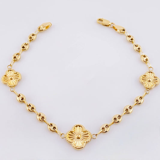 Pulso GC Trebol 4.25gr / 7 1/2 in / 4.2mm Oro Amarillo 18K