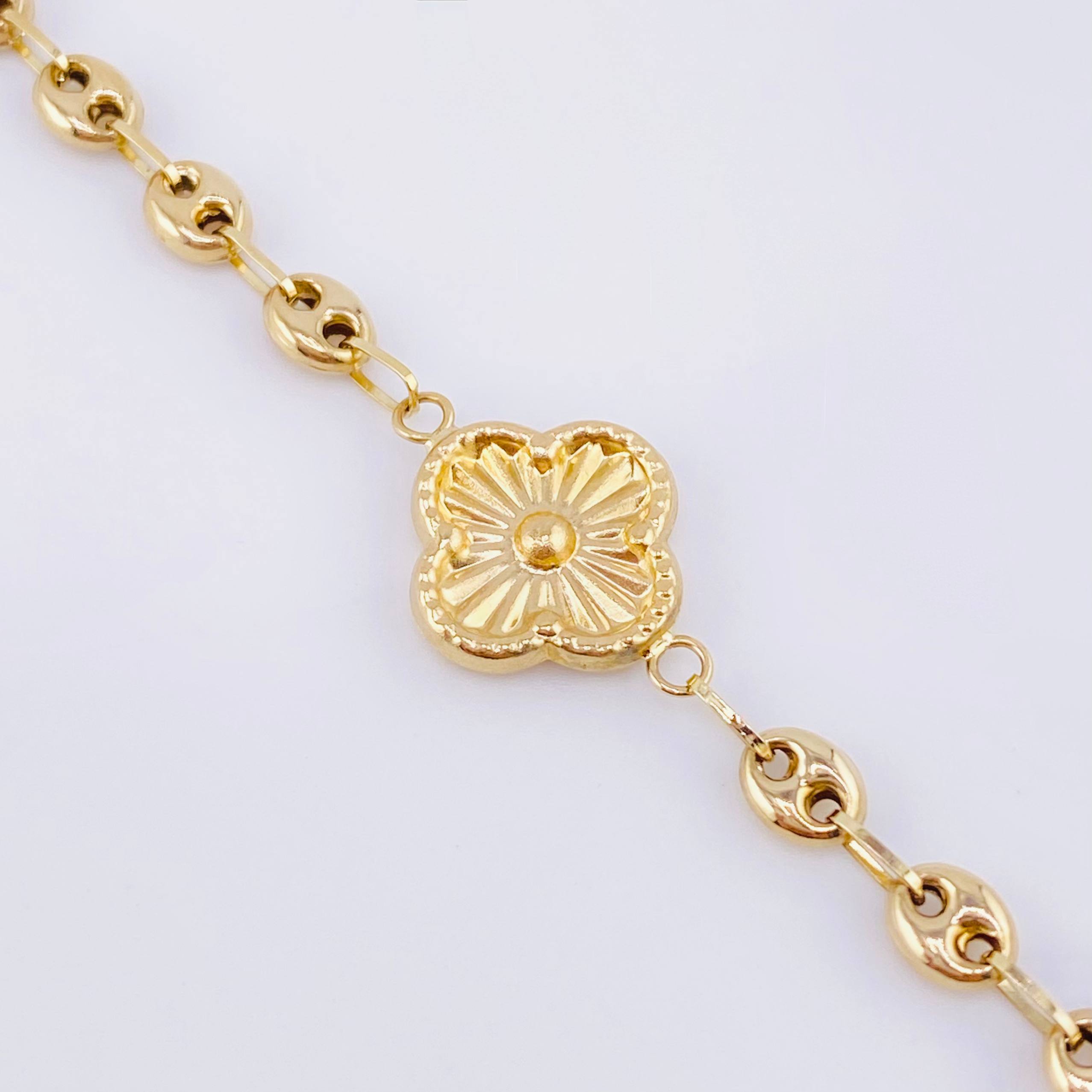 Pulso GC Trebol 4.25gr / 7 1/2 in / 4.2mm Oro Amarillo 18K