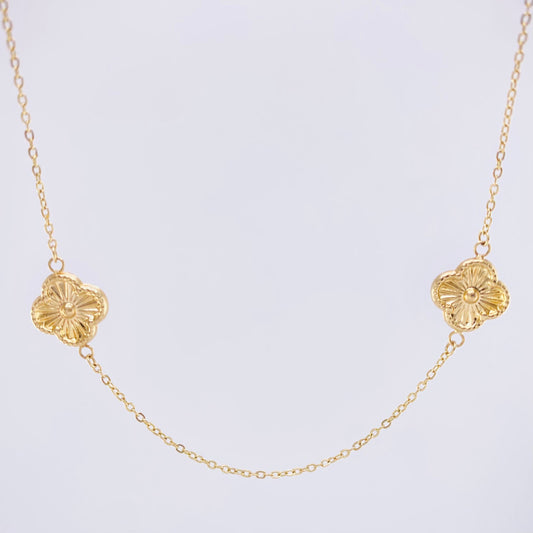 Cadena Aro Seguido Trebol 5.5gr / 19 3/4 in / 1.1mm Oro Amarillo 18K