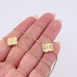 Cadena Aro Seguido Trebol 5.05gr / 19 3/4 in / 1.1mm Oro Amarillo 18K