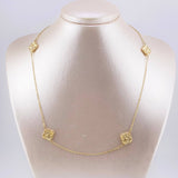 Cadena Aro Seguido Trebol 5.05gr / 19 3/4 in / 1.1mm Oro Amarillo 18K