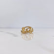 Double Spiral Galaxy Ring 3.3gr / T7 1/4 / White Zircons 18K Yellow Gold $