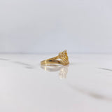 Double Spiral Galaxy Ring 3.3gr / T7 1/4 / White Zircons 18K Yellow Gold $