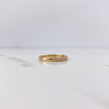 Churumbela Ring 2.15gr / Size 7 1/4 / White Zircons 18K Yellow Gold $