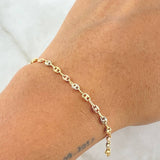 Bracelet GC 2.1gr / 7.5in / Three 18K Golds