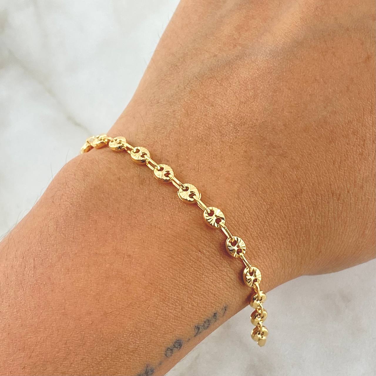 Bracelet GC 3.95gr / 8.1in / 18K Gold ©