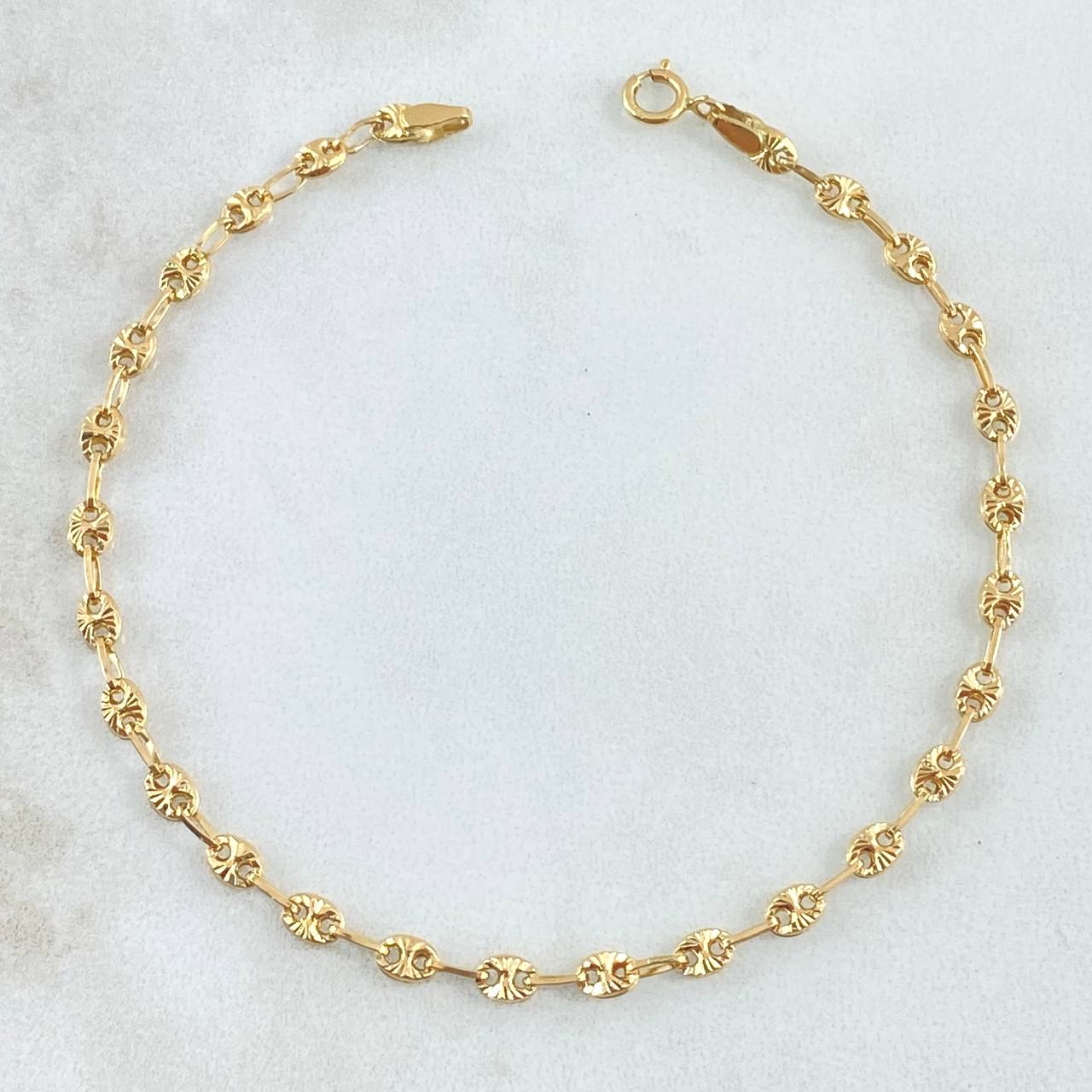Pulso GC 2.65gr / 21.5cm / 3.2mm Diamantado Oro Amarillo 18K